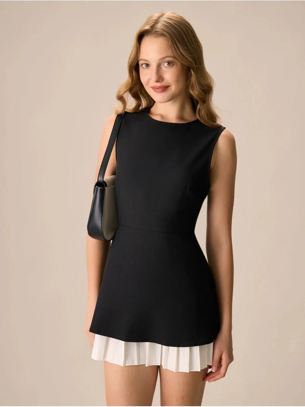 RIHOAS Black and White Sleeveless Mini Dress - Picture 1 of 3